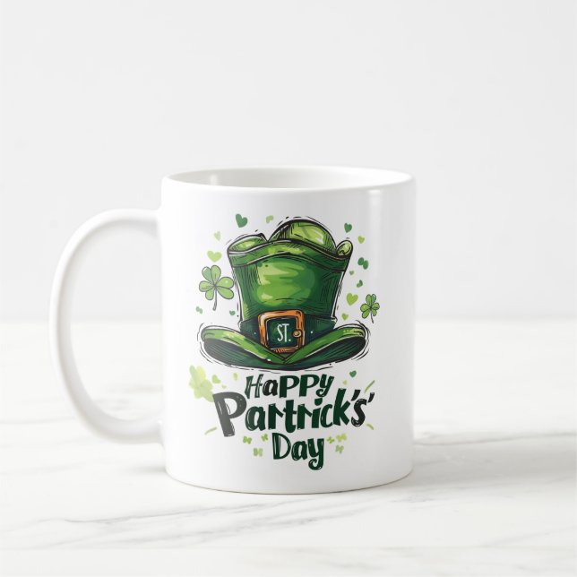 Taza De Café Feliz Fiesta del Día de San Patricio (Izquierda)