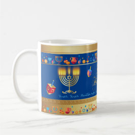 Taza De Café Feliz Fiesta Hanukkah Decoración Hermosa