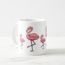 Taza De Café Feliz Flamingo