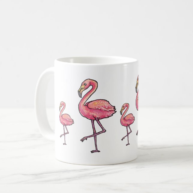 Taza De Café Feliz Flamingo (Anverso izquierdo)