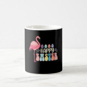 Taza De Café Feliz Flamingo de Pascua