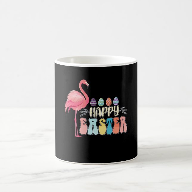 Taza De Café Feliz Flamingo de Pascua (Centro)