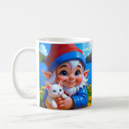 Taza De Café Feliz Gato Elfo
