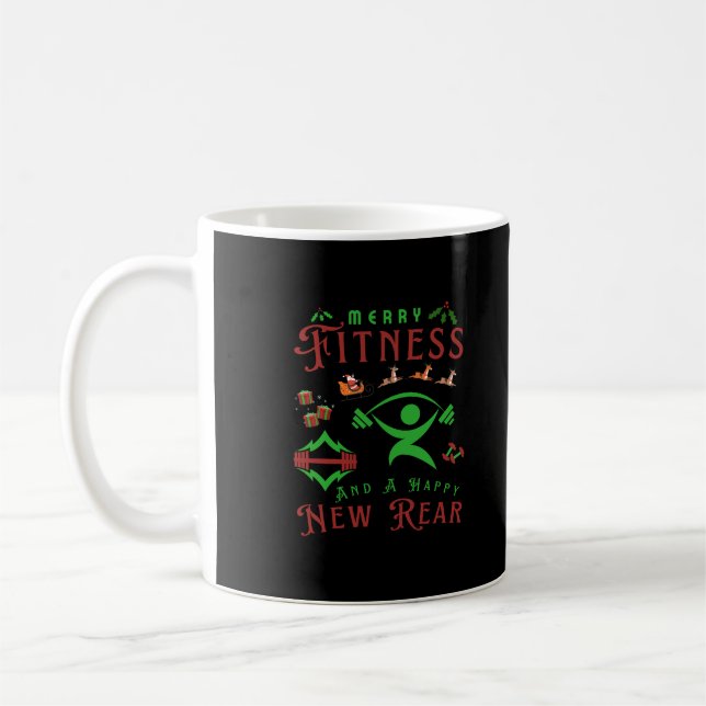 Taza De Café Feliz Gimnasio de nuevos Navidades traseros (Izquierda)