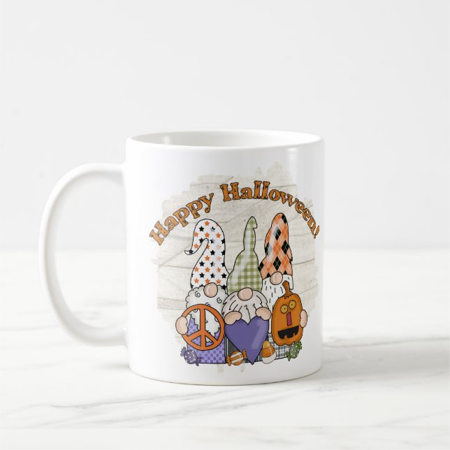 Taza De Café Feliz Gnome de Halloween (Izquierda)