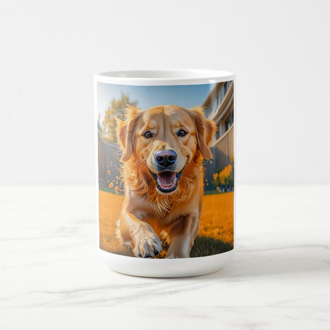 Taza De Café Feliz Golden Retriever (Centro)