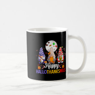 Taza De Café Feliz Hallothanksmas Amante de Gnomos Halloween Al