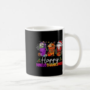 Taza De Café Feliz Hallothanksmas Halloween Café con Leche Grac