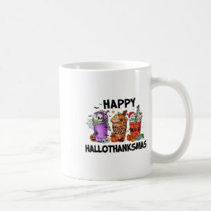 Taza De Café Feliz Hallothanksmas Halloween Calabaza Día de Acc