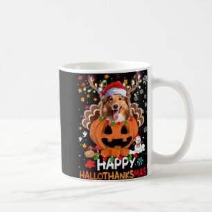 Taza De Café Feliz Hallothanksmas Shetland Sheepdog Dog