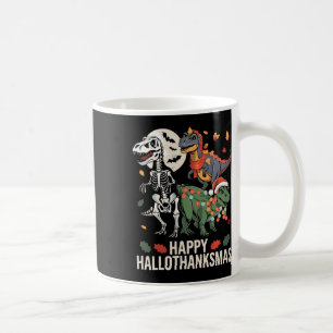 Taza De Café Feliz Hallothanksmas T Rex Halloween Día de Acción