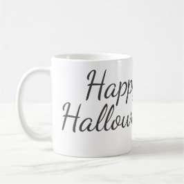 Taza De Café Feliz Halloween agregar nombre de familia caligraf