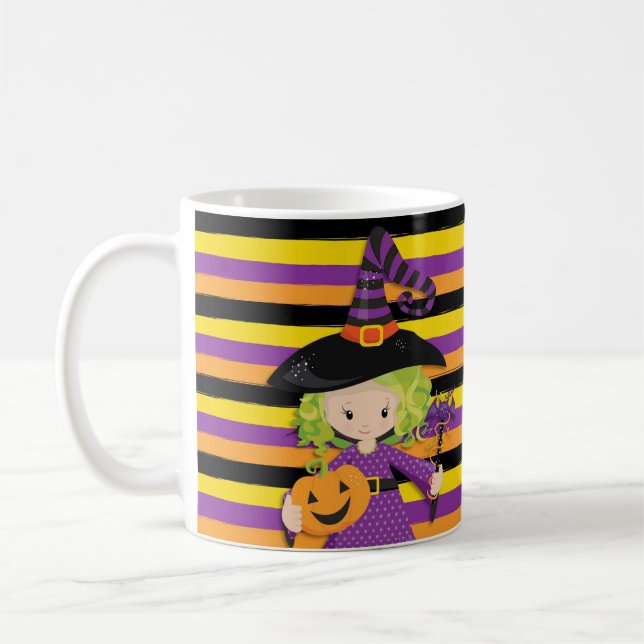 Taza De Café Feliz Halloween bruja (Izquierda)