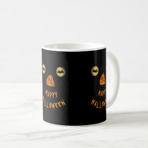 Taza De Café Feliz Halloween Brujería Ojos Y Nariz De Calabaza