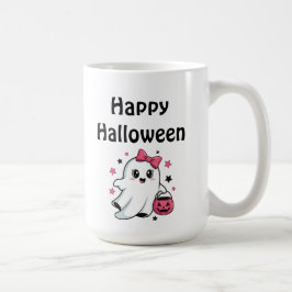Taza De Café Feliz Halloween Calabaza Fantasma Linda
