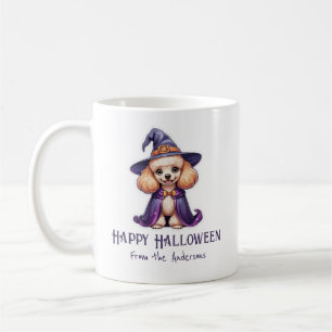 Taza De Café Feliz Halloween Cute Poodle