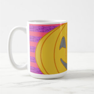 Taza De Café Feliz Halloween de calabaza naranja grande moderna