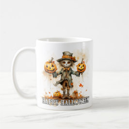 Taza De Café Feliz Halloween | Escarecrow En Otoño