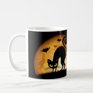 Taza de gato brujo Decoración espeluznante de gato negro para Halloween -   España