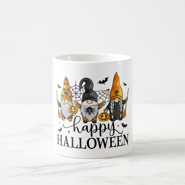 Taza De Café Feliz Halloween Gnomes (Centro)