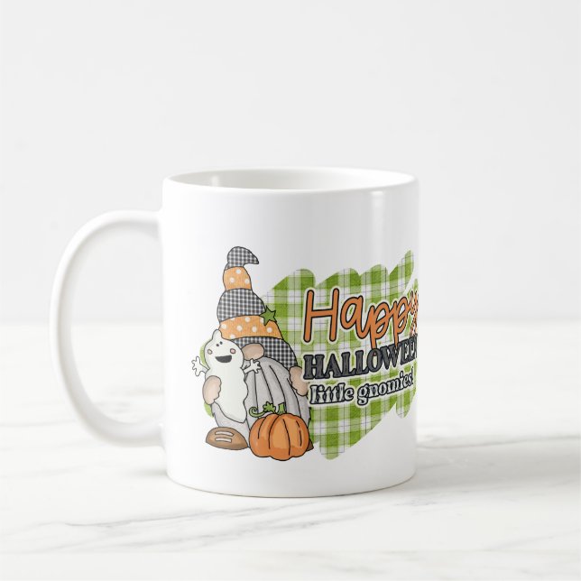 Taza De Café Feliz Halloween Gnomies Gnome de Halloween (Izquierda)