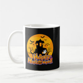 Taza De Café Feliz Halloween Hauned House Moon