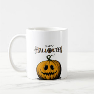 Taza De Café Feliz Halloween Jack O'Lantern Adulto Camiseta Nar