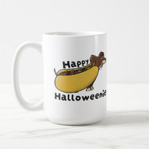 Taza De Café Feliz Halloweenie Hotdog Dachshund