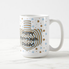 Taza De Café Feliz Hanukkah/Chanukah Blue/Brown Star Mug