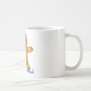 Taza De Café Feliz Hanukkah Gingerbread Man Menorah