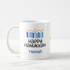 Taza De Café Feliz Hanukkah Niños Adorable Nombre Mug