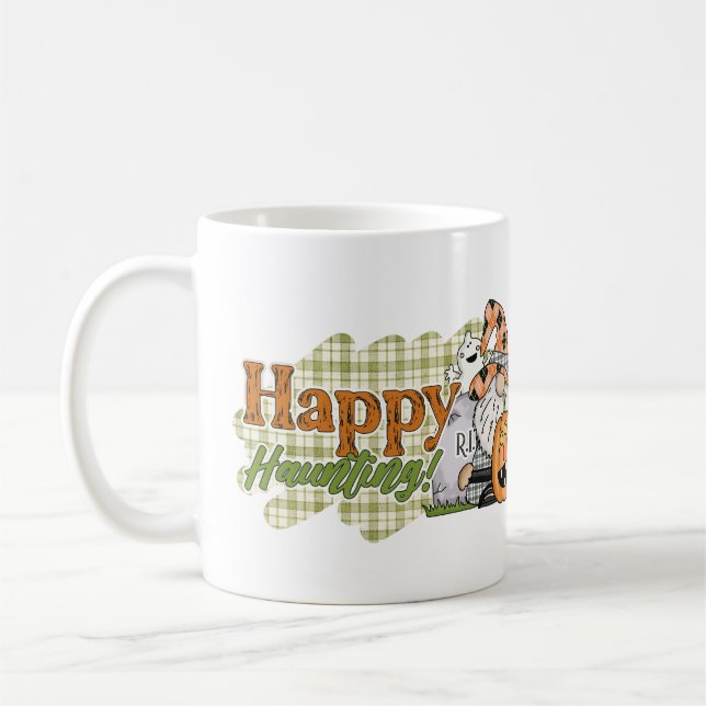 Taza De Café Feliz Haunting Halloween Gnome (Izquierda)