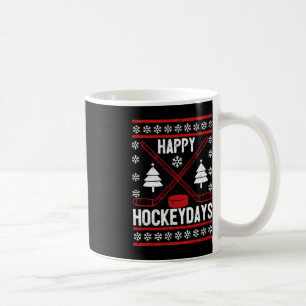 Taza De Café Feliz Hockeydays Divertido Navidades Jugador de Ho