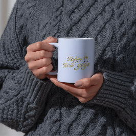 Taza De Café ¡Feliz Holi-Yays! Diseño de celebración festiva