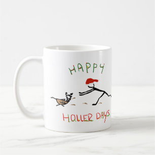 Taza De Café Feliz Hollerdays 3 - persiguiendo a un pavo.
