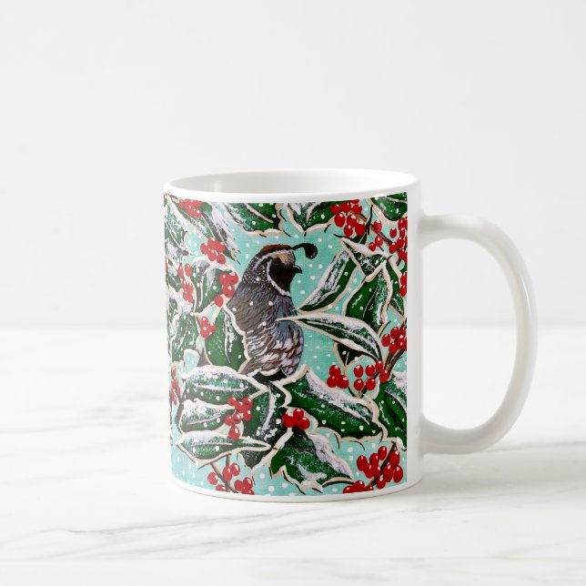 Taza De Café Feliz Holly Quail (Derecha)