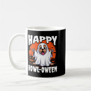Taza De Café Feliz Howloween Fantasma Perro Amante Cachorros Ca