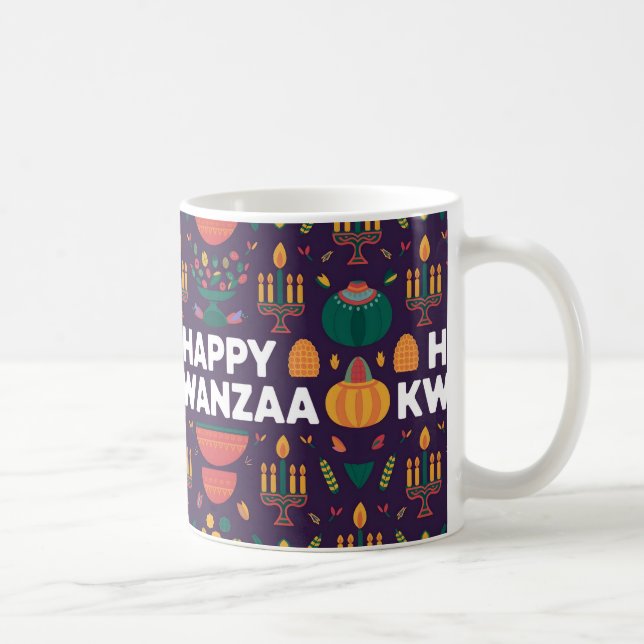 Taza De Café Feliz idea de regalo de Kwanzaa (Derecha)