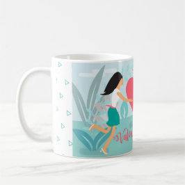 Taza De Café Feliz Jardín de Primavera de San Valentín