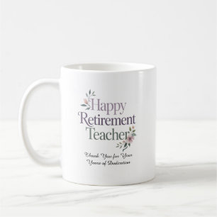 Taza De Café Feliz Jubilación Profesor Nombre Personalizado