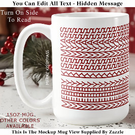 Taza De Café Feliz Kissmyass 160R Mensaje Oculto de Navidad 