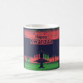 Taza De Café Feliz Kwanzaa Kinara Menorah Siete feriados