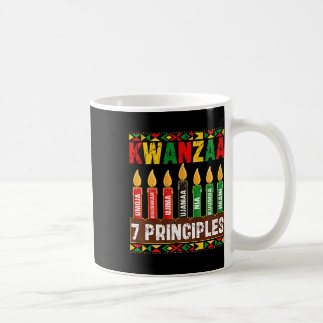 Taza De Café Feliz Kwanzaa Kinara Siete Principios Velas Pan (Derecha)