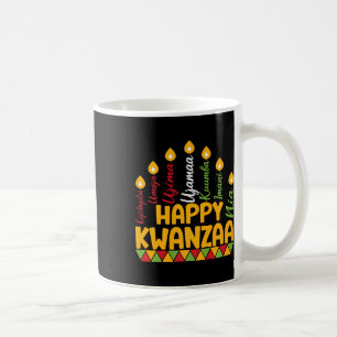 Taza De Café Feliz Kwanzaa Kinara Siete Velas Principios de K