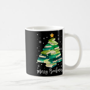 Taza De Café Feliz Libro Navidad Libros Pino Árbol Diversión Am