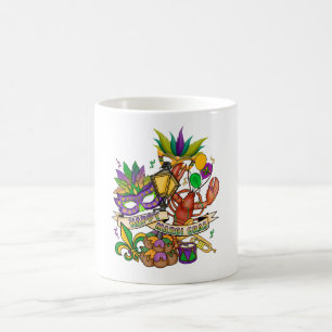 Taza de café Feliz Mardi Gras