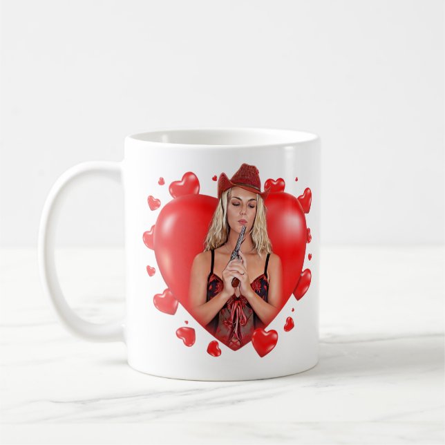 Taza De Café Feliz mensaje de San Valentín desde Kat (Izquierda)