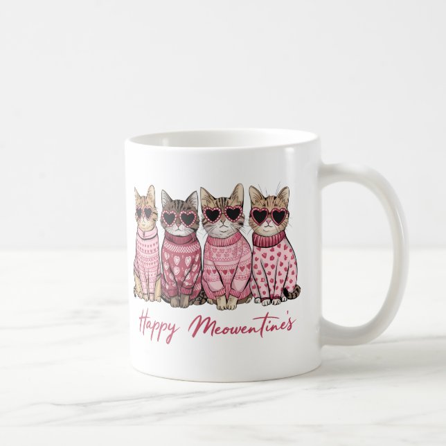 Taza De Café Feliz Meowtines (Derecha)