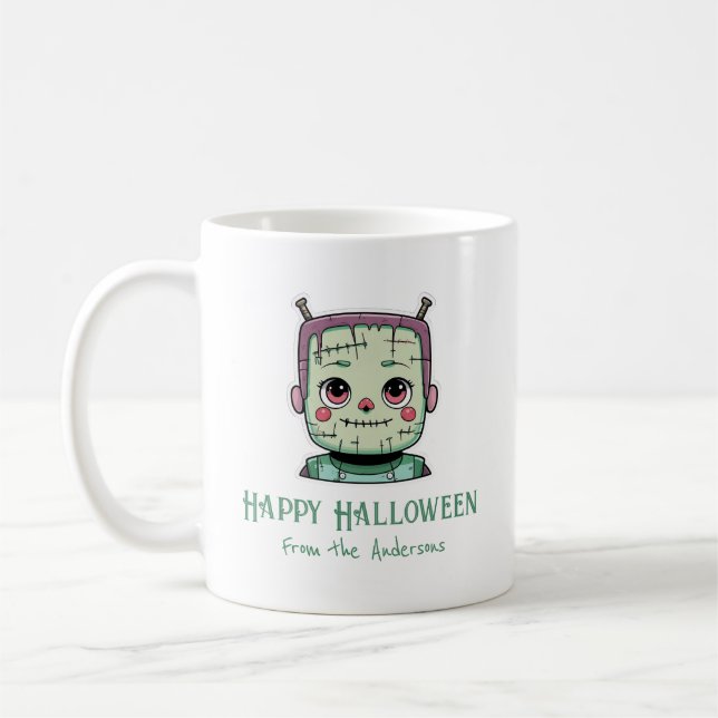 Taza De Café Feliz Monstruo de Halloween (Izquierda)