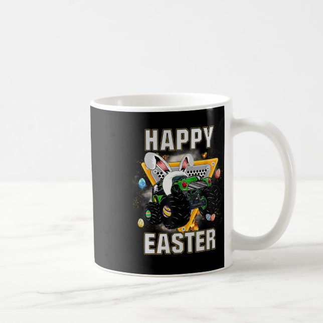 Taza De Café Feliz Monstruo de Pascua Camión Pascua Niños Peque (Derecha)
